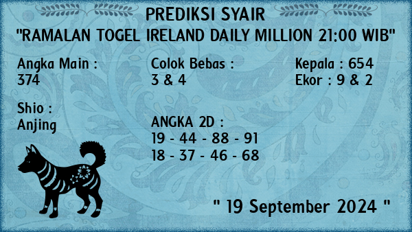 Prediksi Ireland Daily Million 21:00 WIB