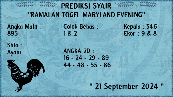 Prediksi Maryland Evening