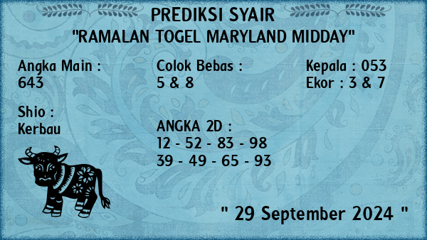 Prediksi Maryland Midday