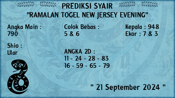 Prediksi New Jersey Evening