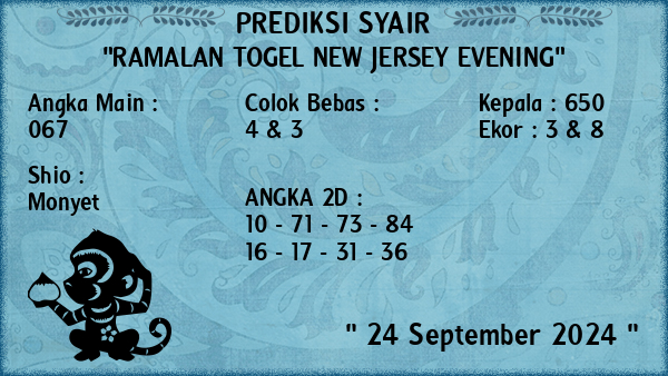 Prediksi New Jersey Evening