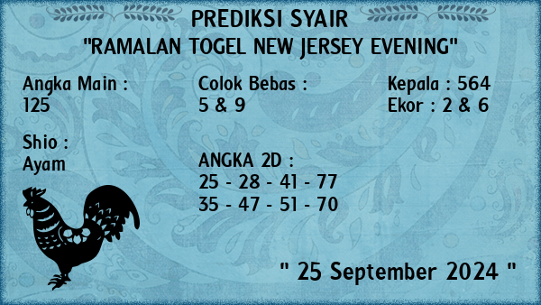 Prediksi New Jersey Evening