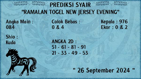 Prediksi New Jersey Evening