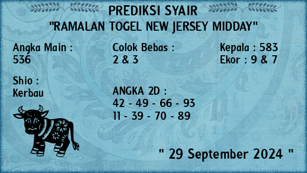 Prediksi New Jersey Midday