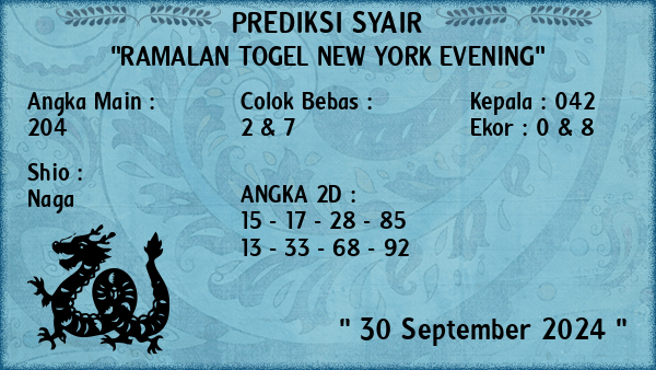 Prediksi New York Evening