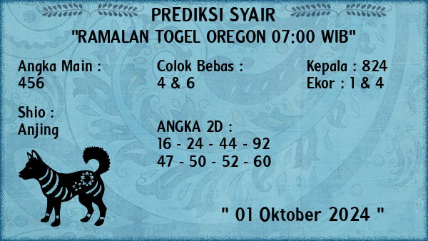 Prediksi Oregon 07:00 WIB