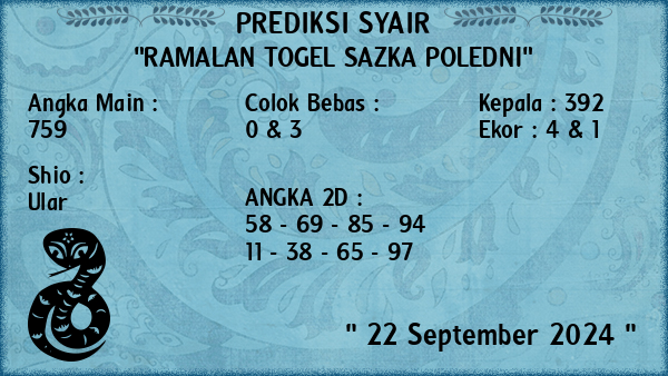 Prediksi Sazka Poledni