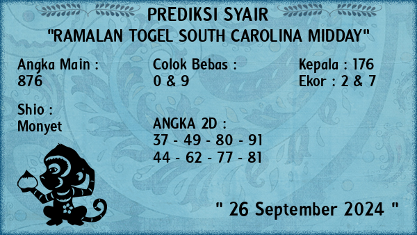 Prediksi South Carolina Midday