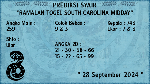 Prediksi South Carolina Midday