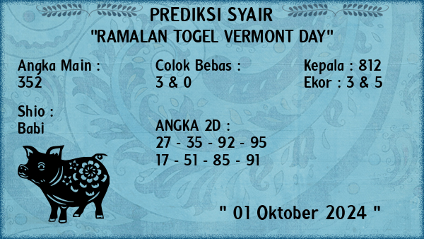 Prediksi Vermont Day