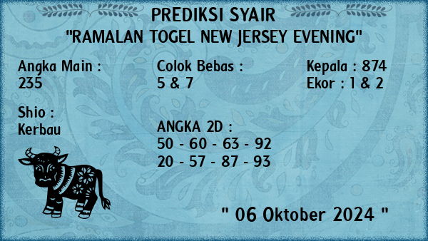 Prediksi New Jersey Evening