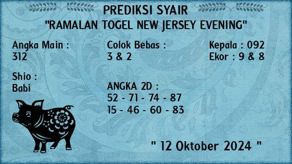 Prediksi New Jersey Evening