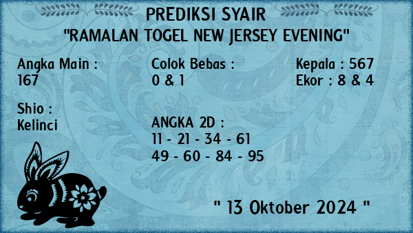 Prediksi New Jersey Evening