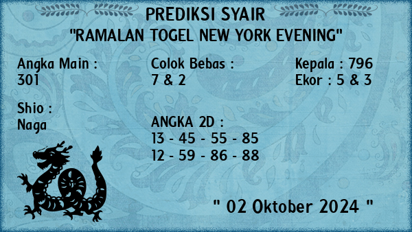 Prediksi New York Evening