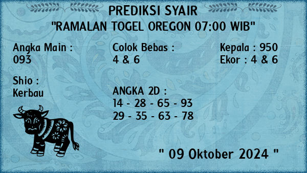 Prediksi Oregon 07:00 WIB