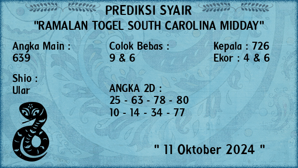 Prediksi South Carolina Midday