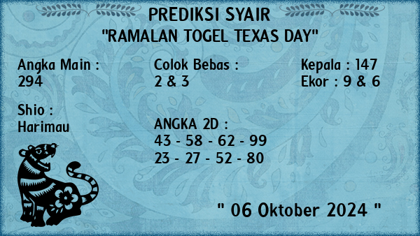 Prediksi Texas Day