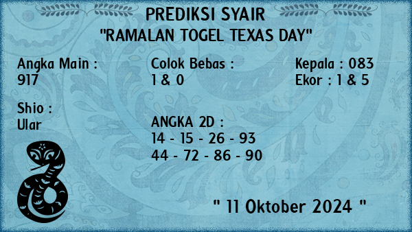 Prediksi Texas Day