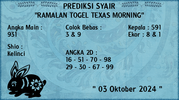 Prediksi Texas Morning