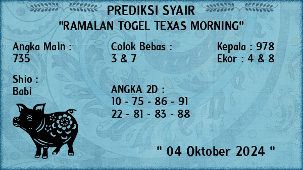 Prediksi Texas Morning