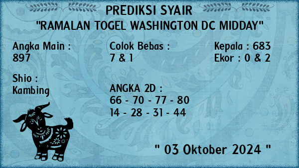 Prediksi Washington Dc Midday